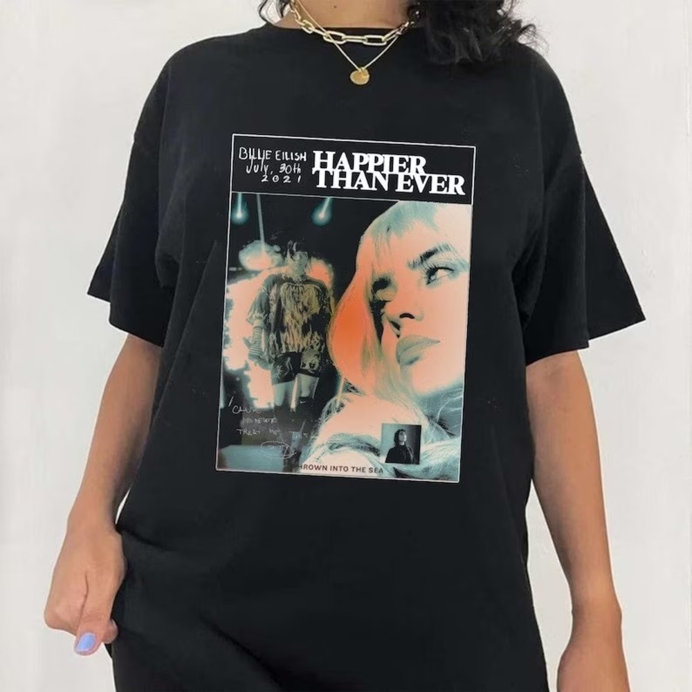Happier Than Ever Billie T-Shirt, Happier Than Ever Vintage